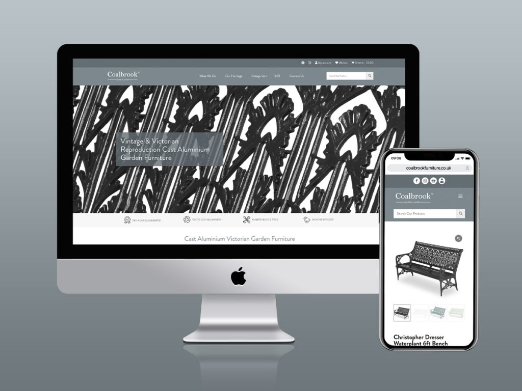 Coalbrook Furniture responsive website mockup