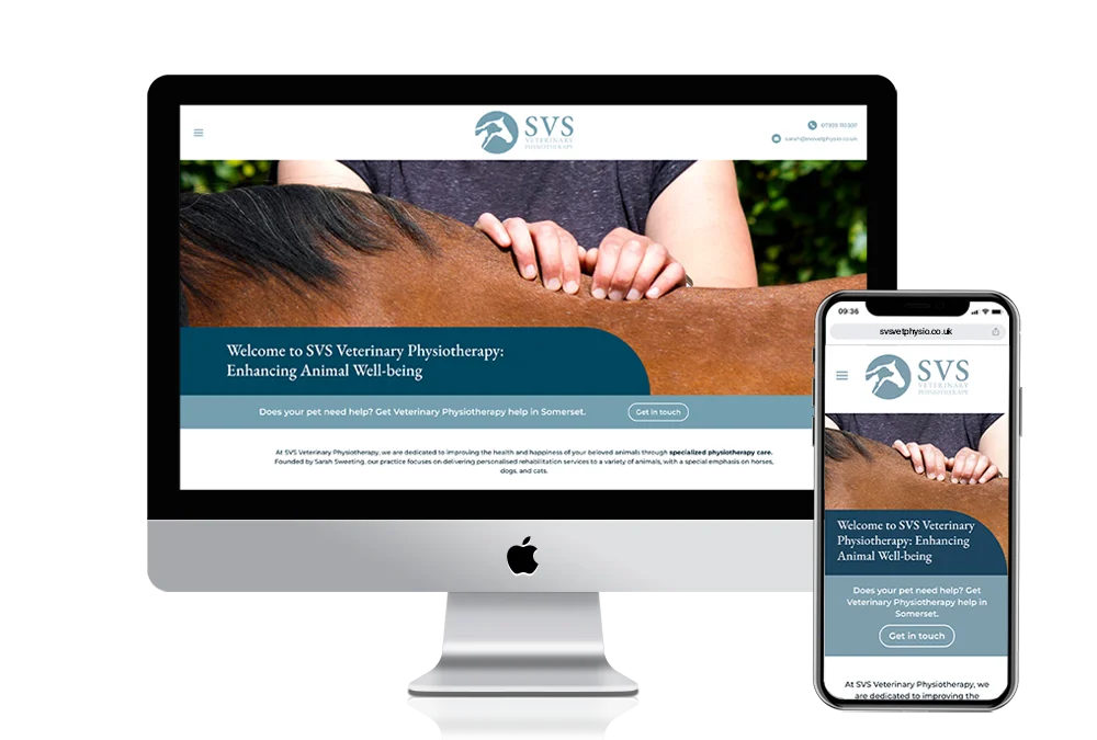 SVS Vet Physio New Website Design Mockup