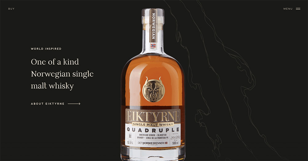 Eiktryne Whisky website 