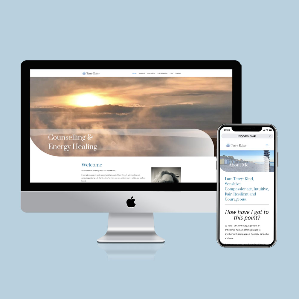 Terry Edser new website mockup