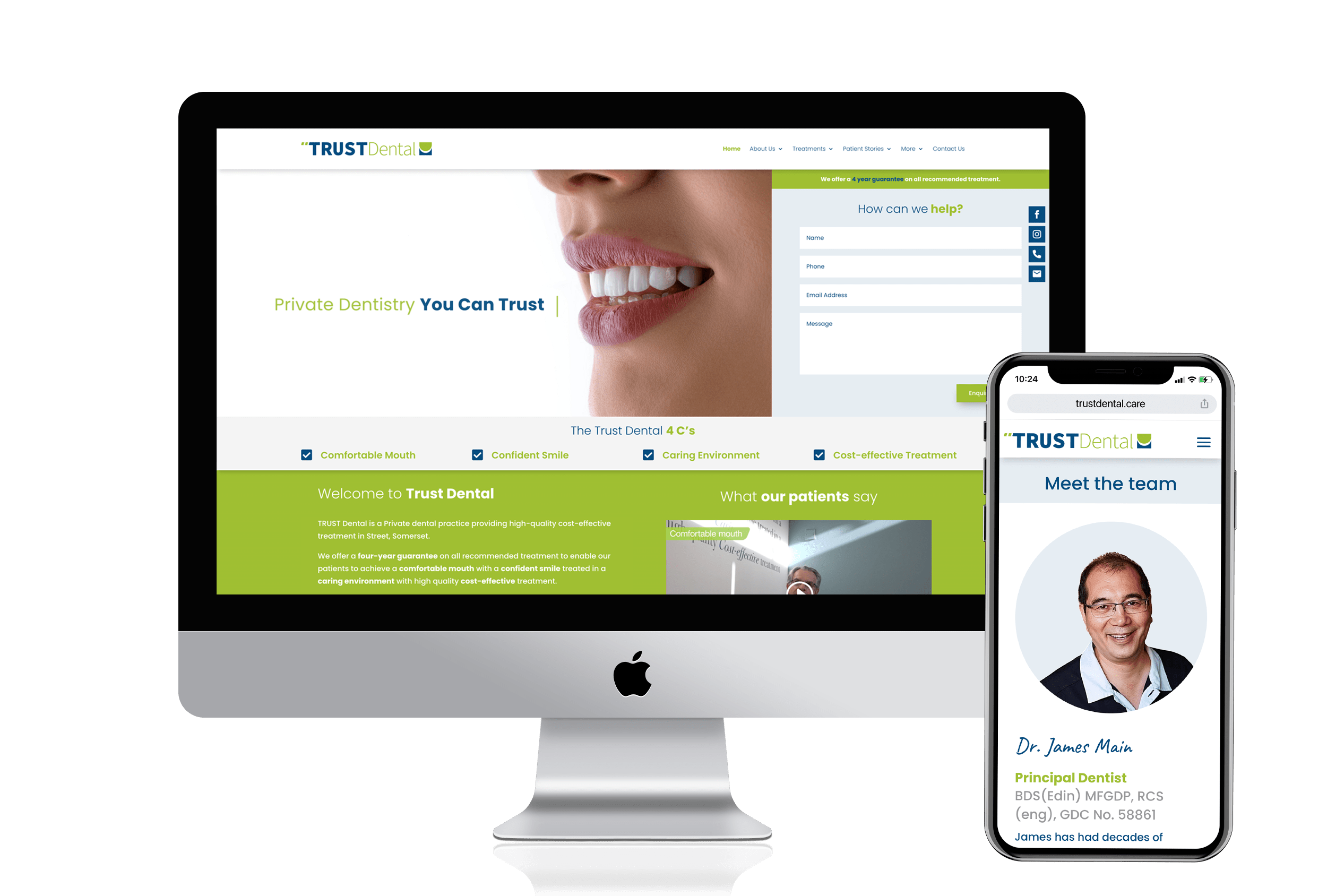Trust Dental Website Mockup -min