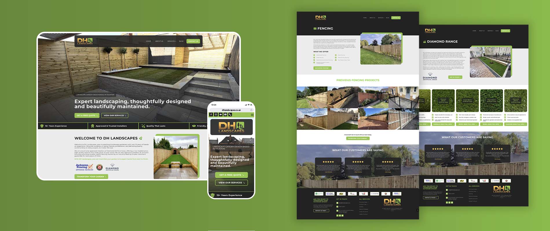 DH Landsapes Website Mockup DH Landscapes new website mockup