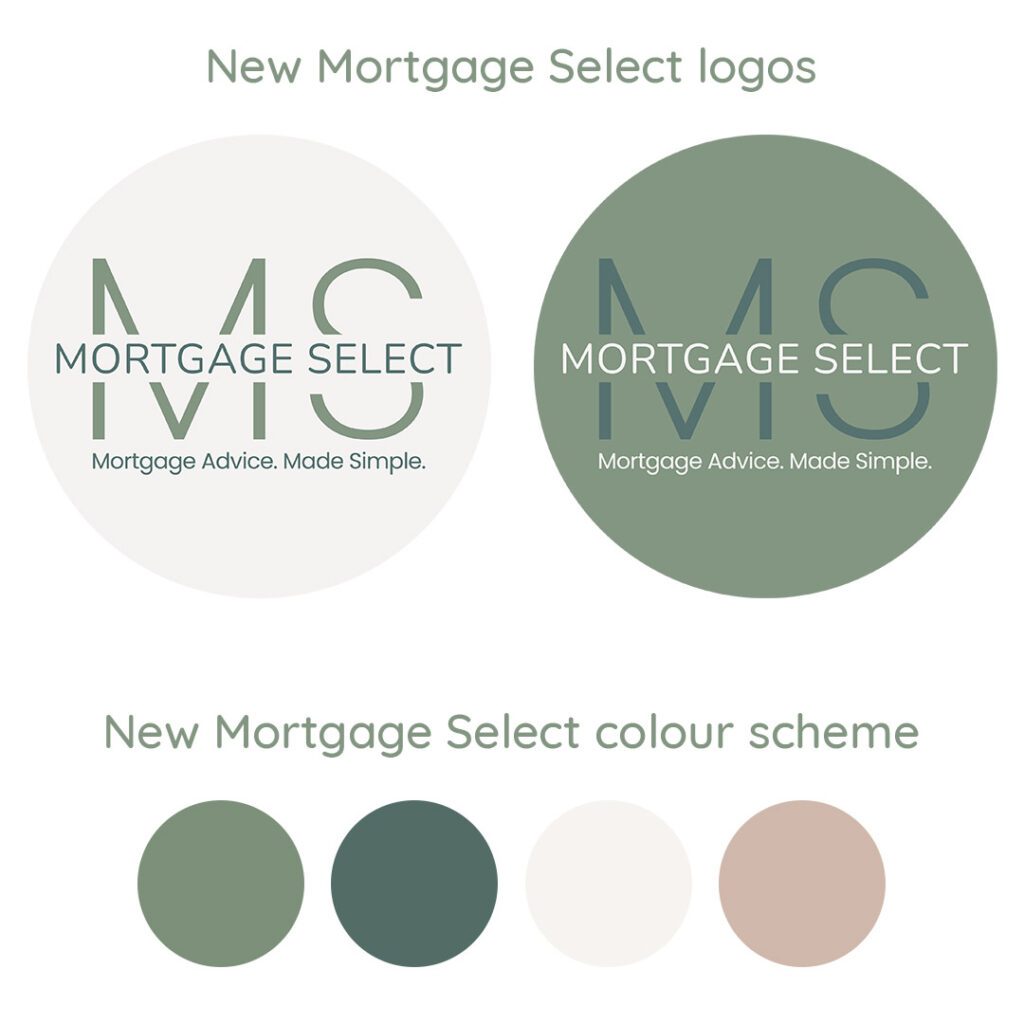 New Mortgage Select logo and colour scheme