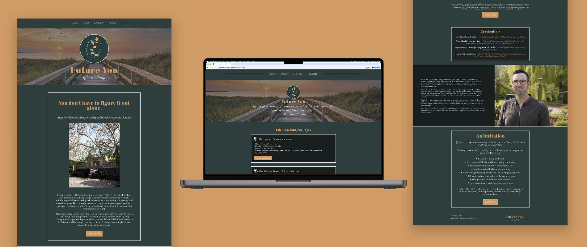 Future You Life Coaching Website Mockup