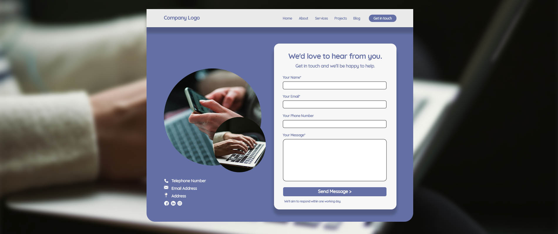 Contact Form Example Blog Post Contact Form Example Blog Post